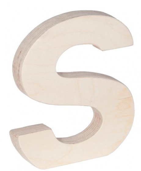 Trixie letter S 18 x 2,1 cm hout naturel