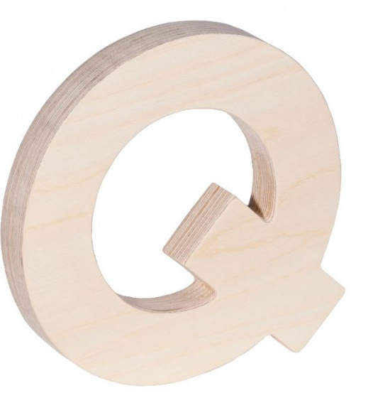 Trixie letter Q 18 x 2,1 cm hout naturel