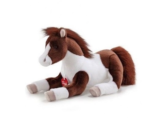 Trudi knuffel paard Picaro 42 cm bruin/wit maat M