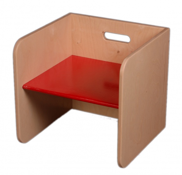 Van Dijk Toys kubusstoel 32 cm rood