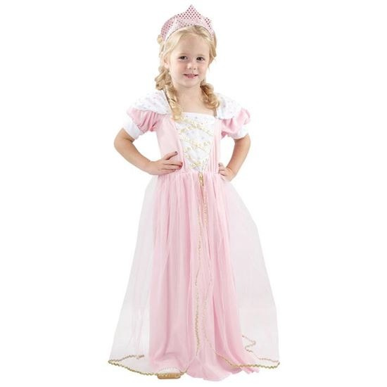 Witbaard verkleedjurk prinses meisjes polyester roze mt 1/2 jaar
