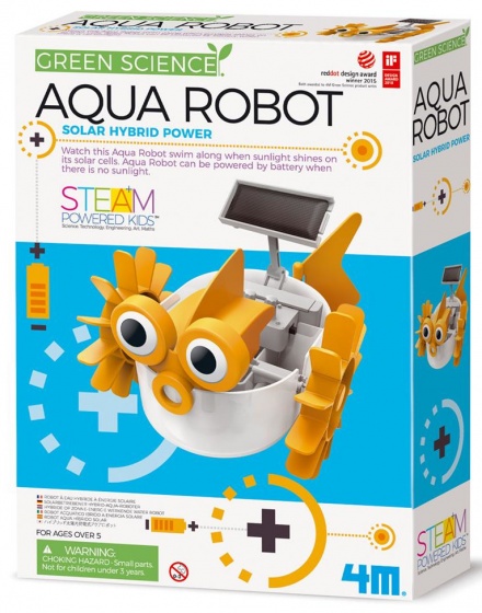 4M KidzLabs aqua robot geel/wit 28 cm