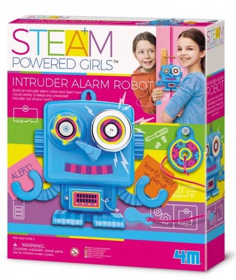 4M Steam Powered Girls indringersalarm robot 15 cm (Engels)