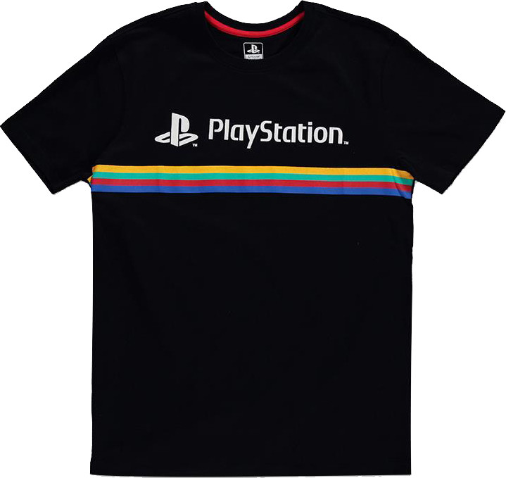 Playstation - Color Stripe Logo - T-shirt