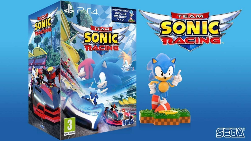 Team Sonic Racing + Sonic Figurine