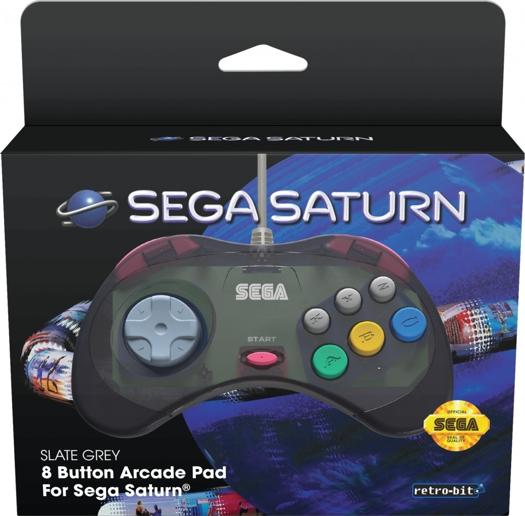 Retro-Bit - SEGA Saturn Classic Controller (Slate Grey)