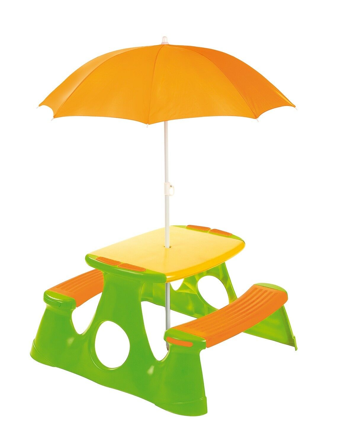 Paradiso Toys picknicktafel met parasol 48 cm groen/oranje