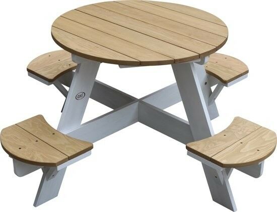 Axi Ufo Picknicktafel Rond Bruin/Wit