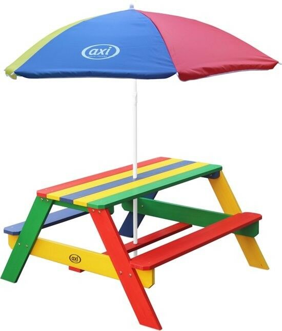 Nick Zand & Water Picknicktafel Regenboog - Parasol Regenboog